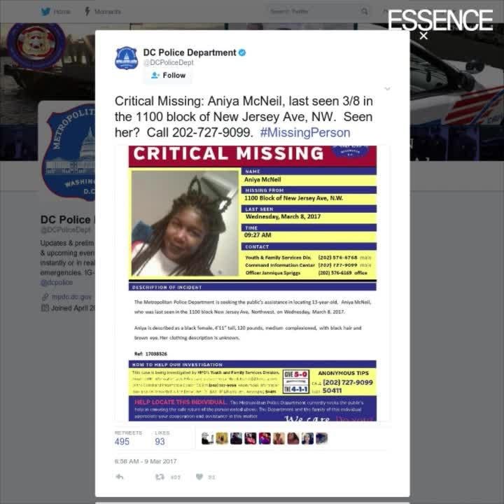 The Congressional Black Caucus Is Urging The FBI To Help Find Missing D.C. Teens 
